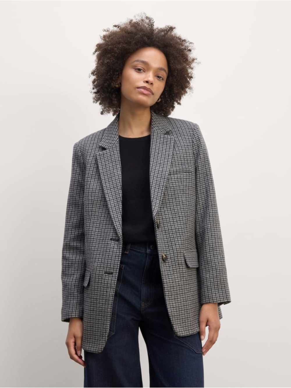Everlane Oversized Blazer in Wool Gray Women's Size 4